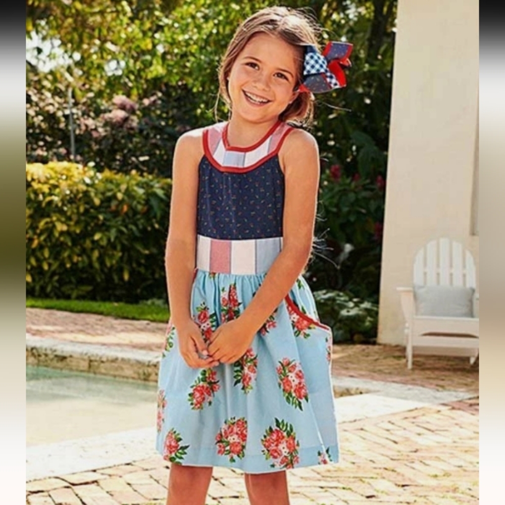 Matilda Jane Blue and Red Floral Dress